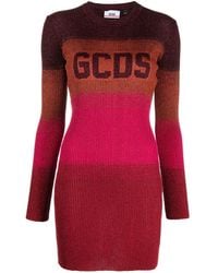 Gcds - Wide-stripe-pattern Mini Dress - Lyst
