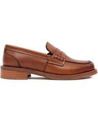 SOMMET - Penny-Strap Leather Loafers - Lyst