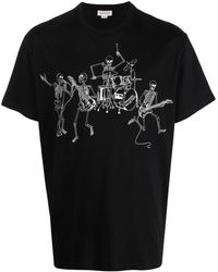 Alexander McQueen - Skeleton Band Graphic T-shirt Black - Lyst