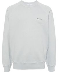 Stone Island - Logo-print Cotton Sweatshirt - Lyst