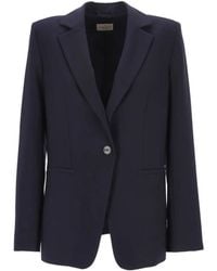 Marella - Single-Breasted Lapel-Neckline Jacket - Lyst
