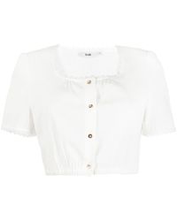 B+ AB - Scalloped Cropped Top - Lyst