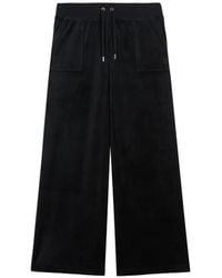 Juicy Couture - Velour Wide-Leg Track Pants - Lyst