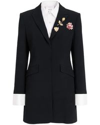 Cinq À Sept - Indra Floral-Embellished Blazer Mini Dress - Lyst