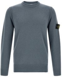 Stone Island - 5100072 Compass-Badge Crew-Neck Sweater - Lyst