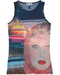Sunnei - Annemarie-Print Sheer Top - Lyst