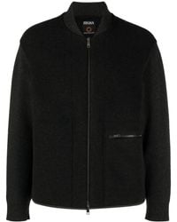 ZEGNA - Zip-Up Wool Bomber Jacket - Lyst