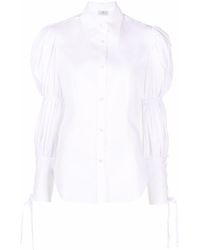 Etro - Long Puff-sleeved Cotton Shirt - Lyst