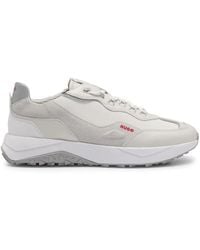 HUGO - Panelled Lace-Up Sneakers - Lyst