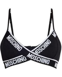 Moschino - Logo-Tape Bra - Lyst