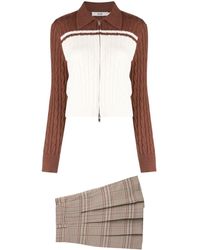 B+ AB - Cable-knit Plaid-check Skirt Set - Lyst