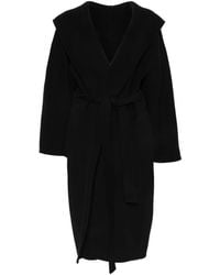 Alberta Ferretti - Belted Hooded Coat - Lyst