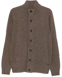 Barbour - Cardigan En Laine À Col Montant - Lyst