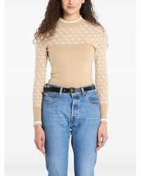 Guess - Monogram-Pattern Mock-Neck Top - Lyst