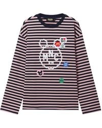 Mini Cream - Striped Appliqué T-Shirt - Lyst