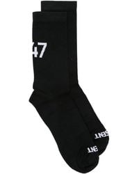 Represent - Intarsia-Knit Logo-Print Socks - Lyst