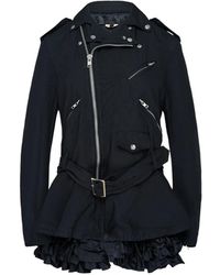 Comme des Garçons - Veste De Moto Ceinturée À Volants - Lyst