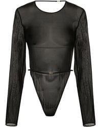 Saint Laurent - オープンバック ボディスーツ - Lyst