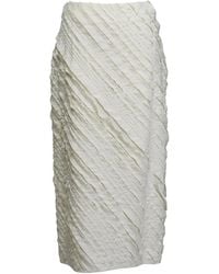 Christian Wijnants - Simbi Textured Midi Skirt - Lyst