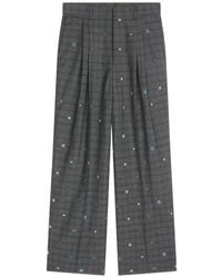 Dries Van Noten - Embroidered Straight-Leg Pants - Lyst