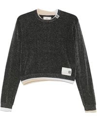 Maison Mihara Yasuhiro - Glitter-Pullover Im Layering-Look - Lyst