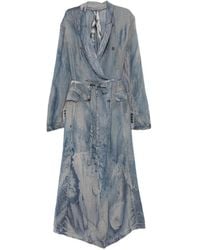 Masnada - Abrigo Con Cintura Lazada - Lyst