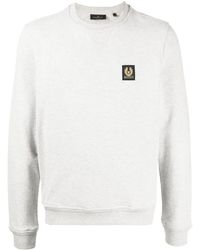Belstaff - Logo-Patch Cotton Sweatshirt - Lyst