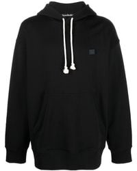 Acne Studios - Face-patch Organic Cotton Hoodie - Lyst
