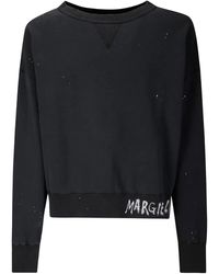 Maison Margiela - Cotton Logo-Print Sweatshirt - Lyst