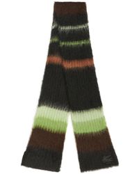 Etro - Pegaso-motif Striped Knitted Scarf - Lyst