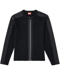 DIESEL - K-Matty Ribbed Zip-Up Cardigan - Lyst