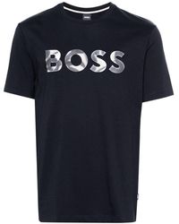 BOSS - T-shirt con applicazione logo - Lyst
