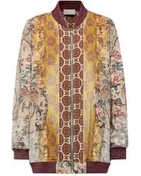 Pierre Louis Mascia - Floral-Panel Bomber Jacket - Lyst