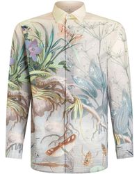 Etro - Botanical-print Cotton Shirt - Lyst
