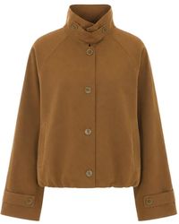 Elle - Button-Up High-Neck Jacket - Lyst