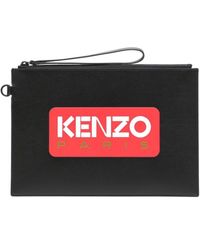 KENZO - Clutch Met Logoprint - Lyst
