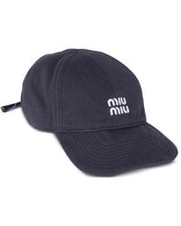 Miu Miu - Denim Baseball Cap - Lyst