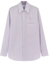The Seafarer - Logo-Embroidered Striped Shirt - Lyst