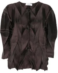 MEIMEIJ - Plissé-Effect Geometric Jacket - Lyst