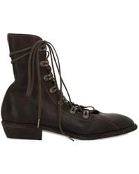 Guidi - Lace-Up Leather Ankle Boots - Lyst