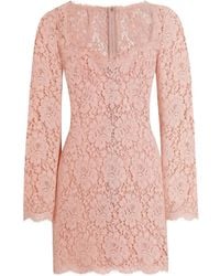 Dolce & Gabbana - Cordonetto Lace Mini Dress - Lyst