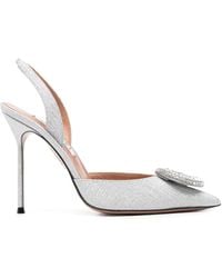 Aquazzura - 105 Mm Crystal Hoop Sling Pumps - Lyst