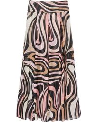PUCCI - Marmo-Print Maxi Skirt - Lyst