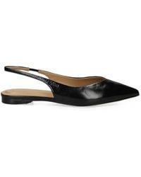BOSS - Slingback Leather Pumps - Lyst