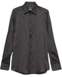 Dolce & Gabbana - Silk Shirt With Monogram - Lyst