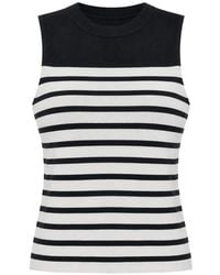 Semicouture - Striped Sleeveless Tank Top - Lyst