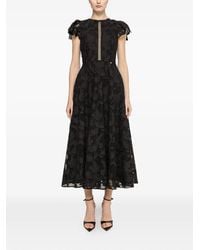 Nissa - Embroidered Lace Midi Dress - Lyst
