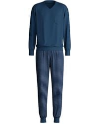 CALIDA - V-Neck Chest-Pocket Pyjama - Lyst