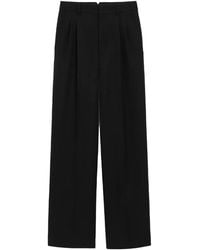 Ami Paris - New Wool Low Waist Wide Trousers - Lyst