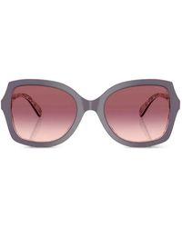 COACH - Tortoiseshell-Effect Butterfly-Frame Sunglasses - Lyst